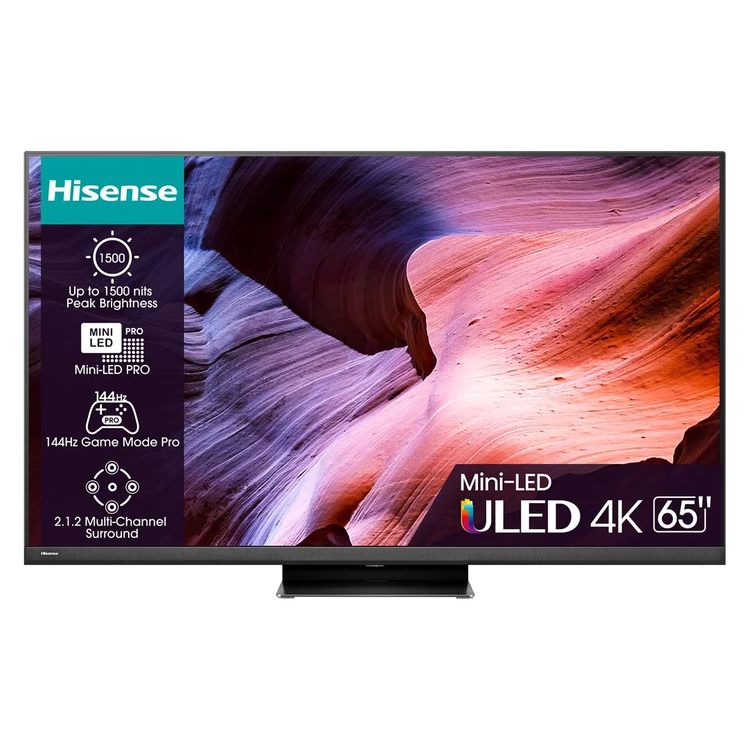 Hisense 65U8KQ 65" 4K mini LED ULED Smart TV metal black
