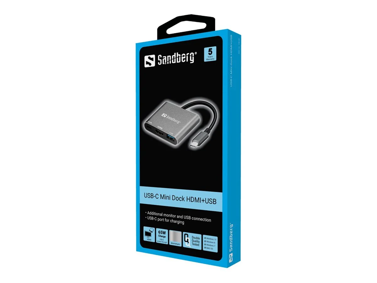 SANDBERG USB-C Mini Dock HDMI+USB