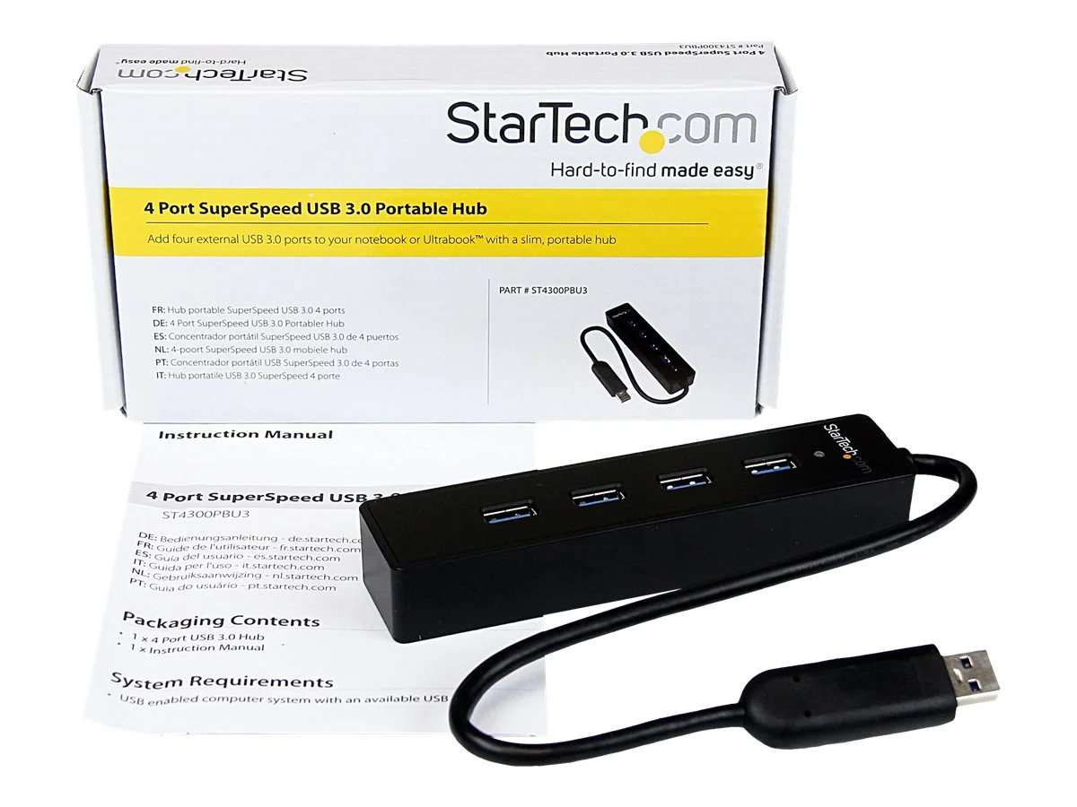 STARTECH 4 Port Portable USB 3.0 Hub