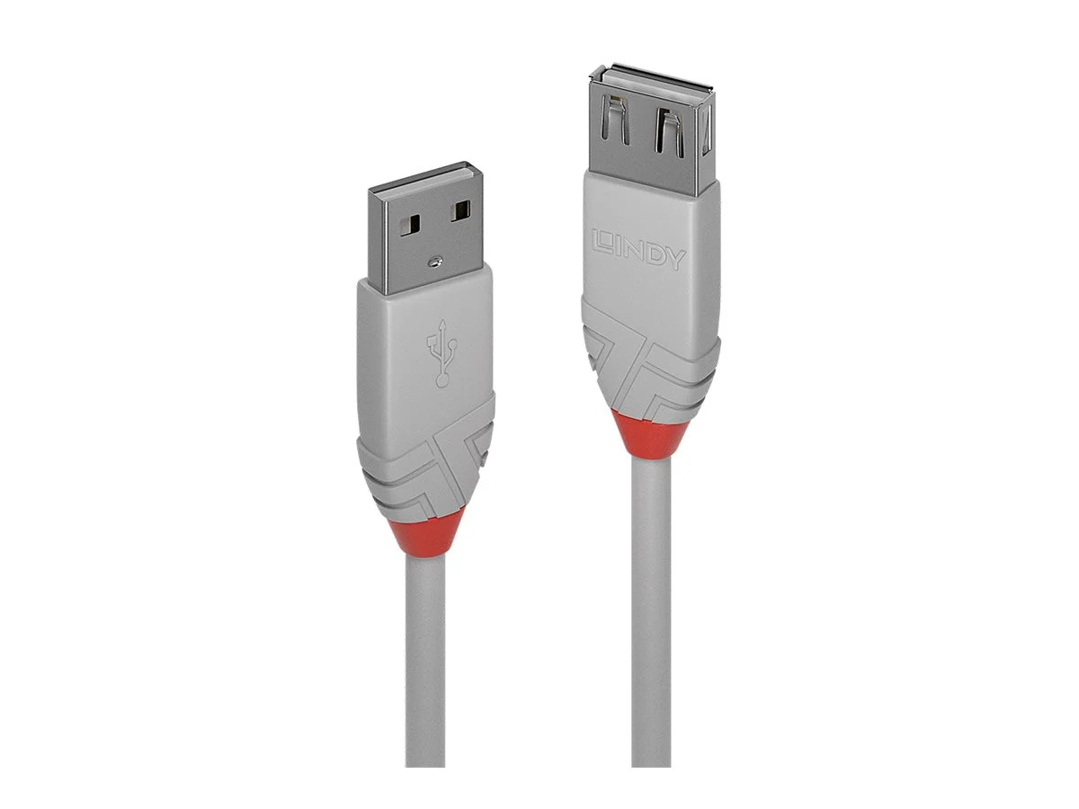LINDY 1m USB 2.0 Typ A m/f Anthra Line
