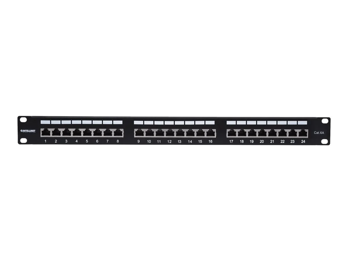 INT 24-Port Cat6a Patchpanel FTP schwarz