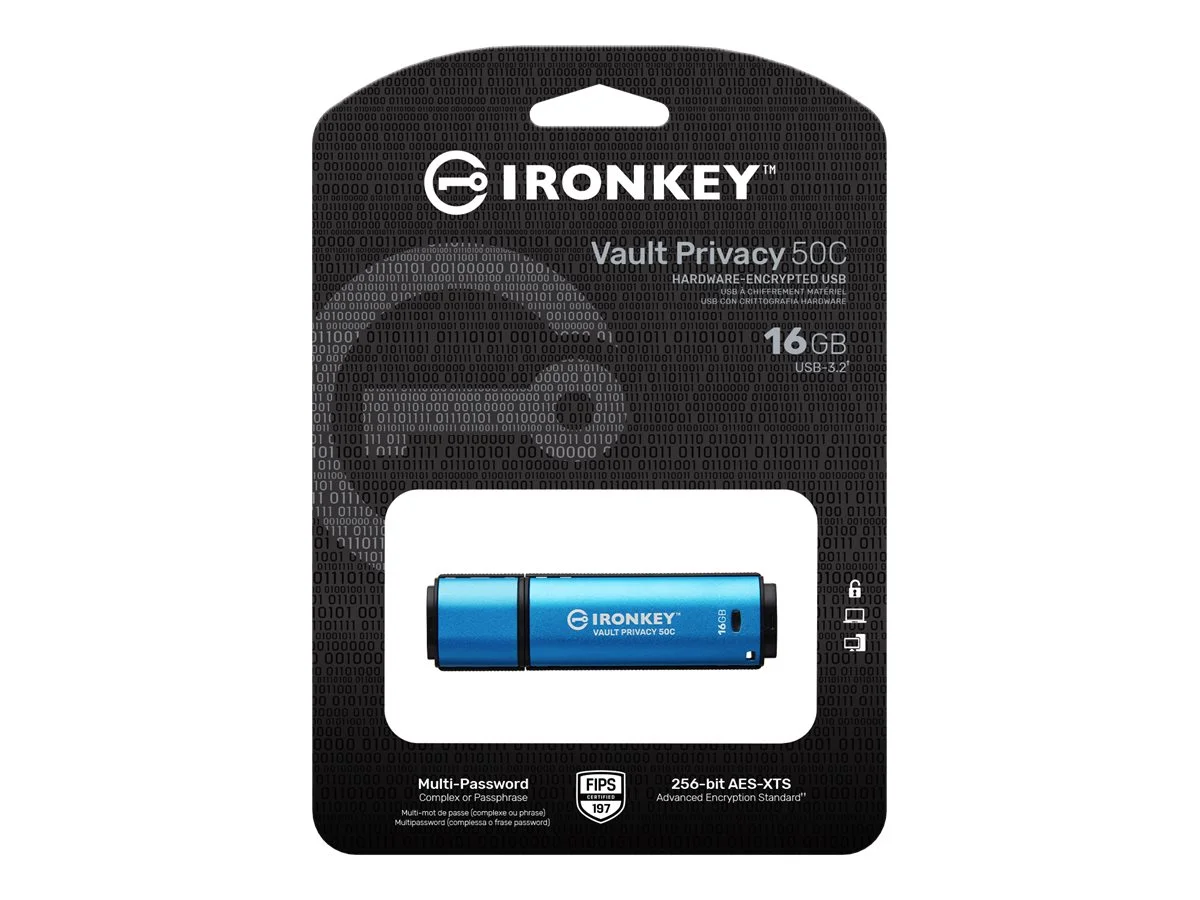 KINGSTON 16GB USB-C IronKey Vault 50C