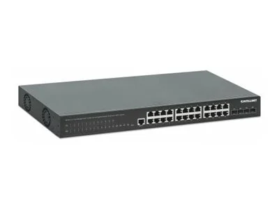 INT 28-P PoE+ Mngd Switch 4x10GbE 450W