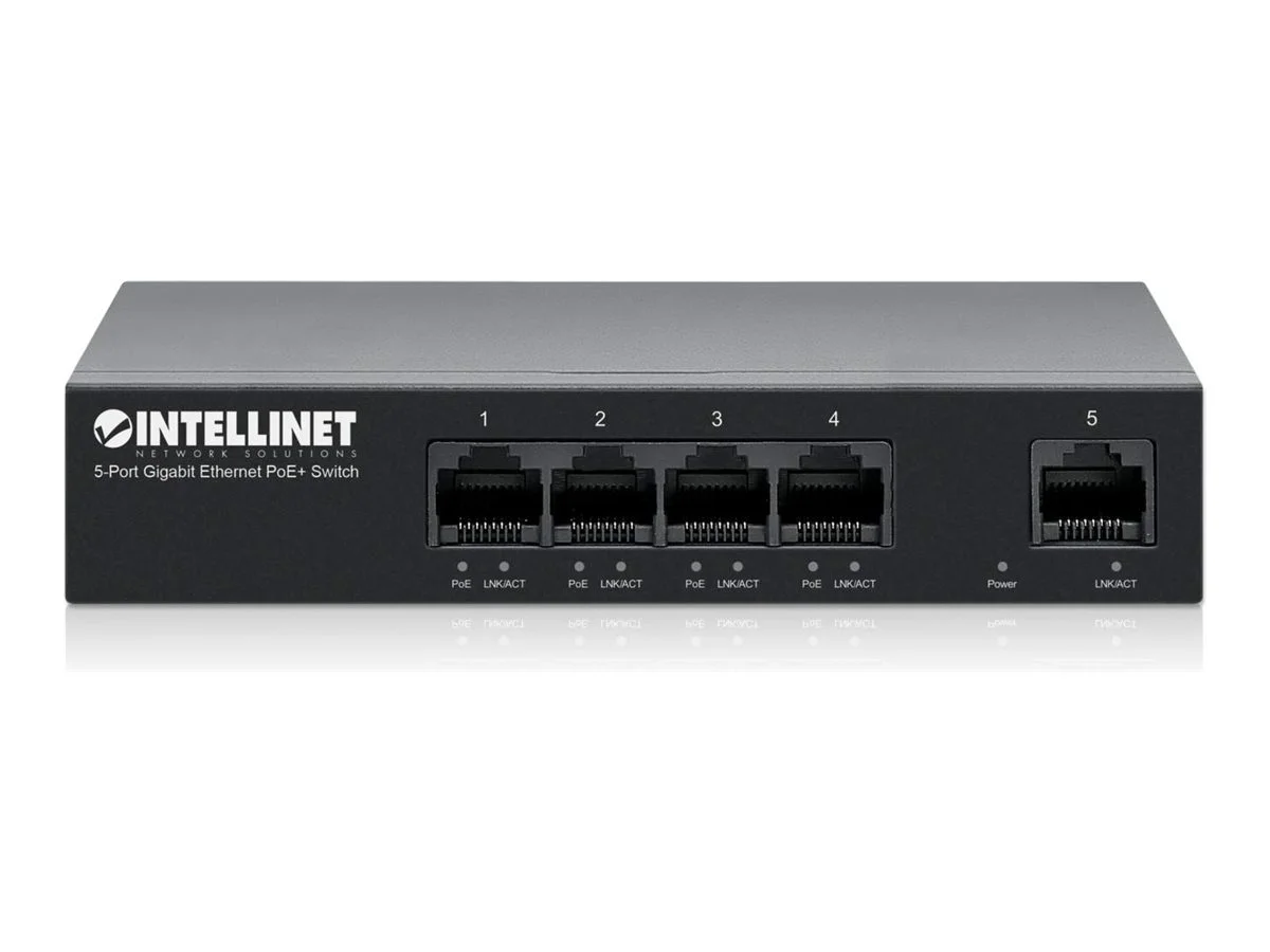 INT 5-Port Gigabit Ethernet PoE+ Switch