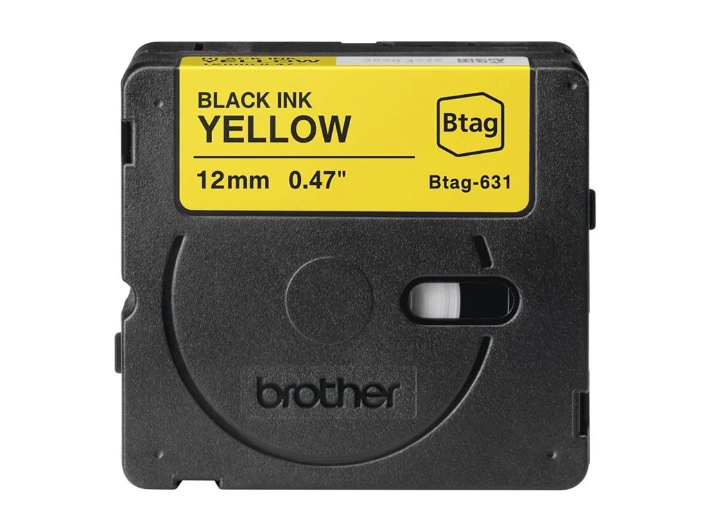 BROTHER 12MM BTAG631 Ribbon Black