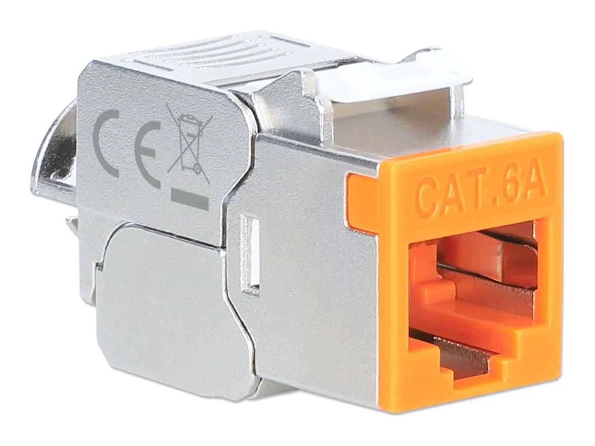 INT Cat6a 10G STP Keystone-Modul orange