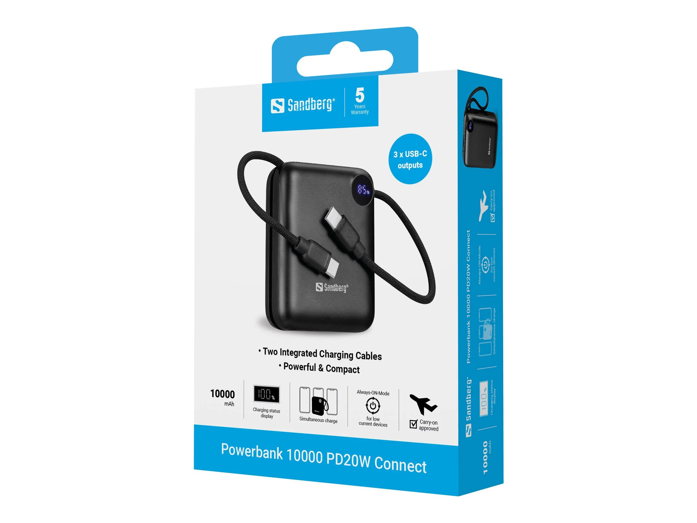 SANDBERG Powerbank 10000 PD20W Connect