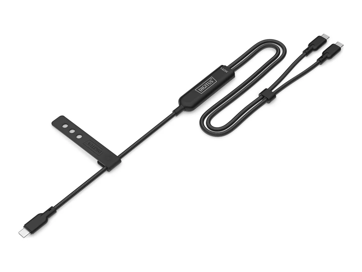 DIGITUS USB-C 2in1 Ladekabel 140W 18m US