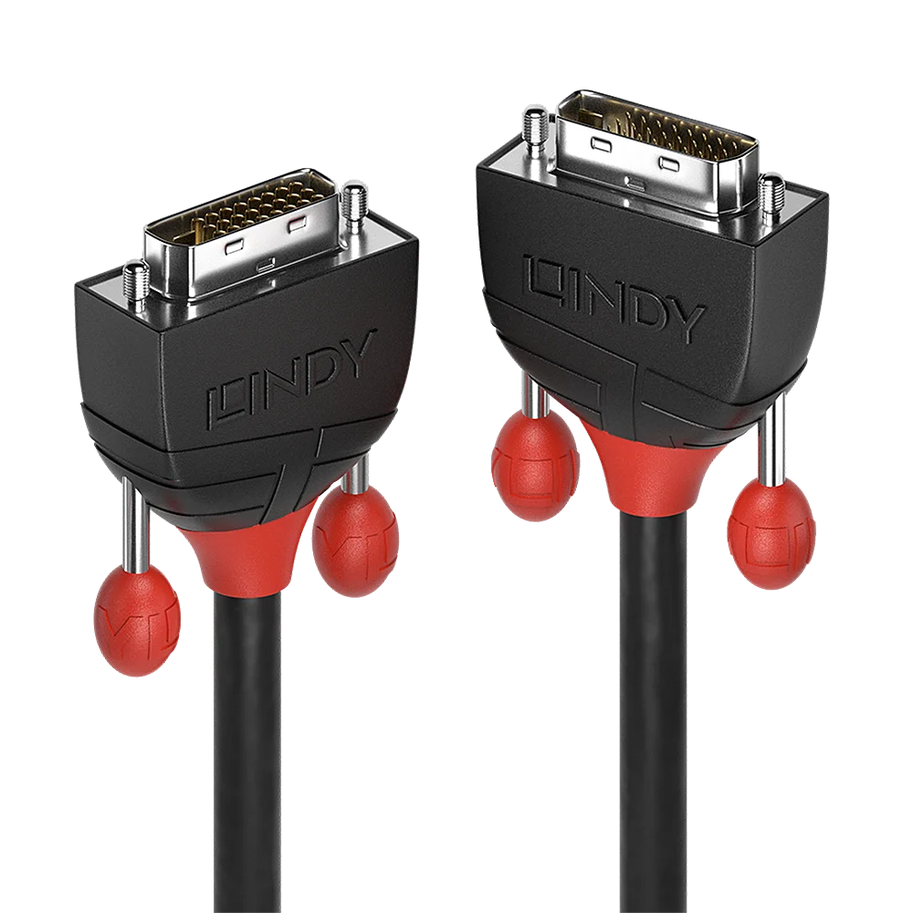 2m DVI-D Dual Link Kabel, Black Line