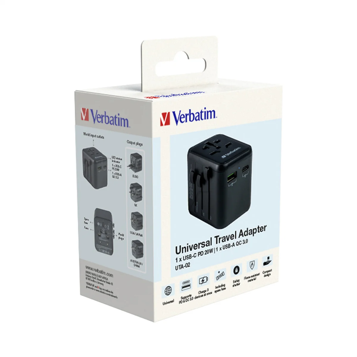 VERBATIM Universal Traveladapter UTA-02, weltweit