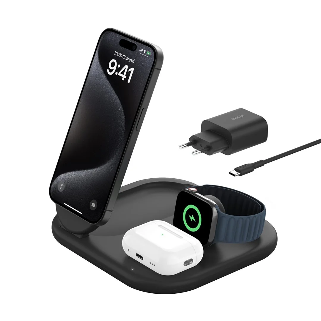 Belkin BoostCharge 3-in-1 Charging Stand black