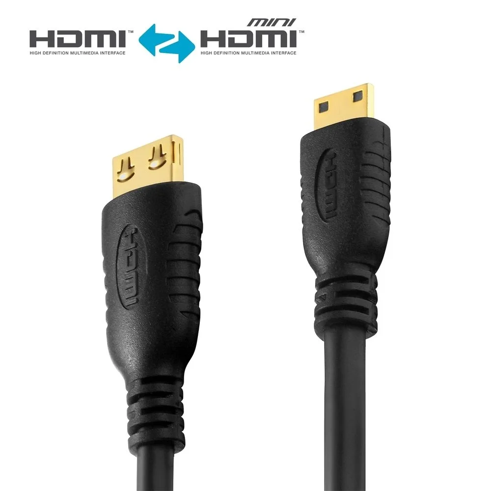 Zertifiziertes 4K Premium High Speed mini HDMI / HDMI Kabel - schwarz, 1.00m
