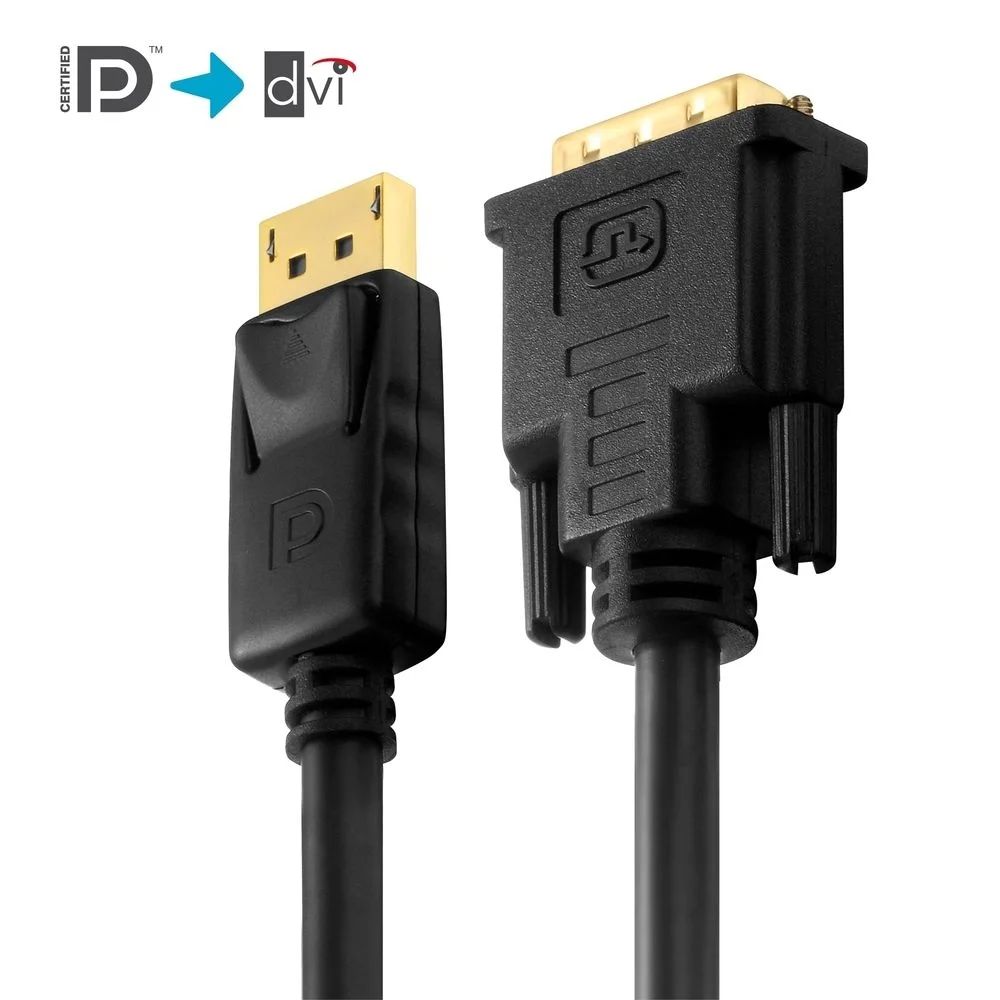 Zertifiziertes aktives 2K DisplayPort/DVI-Kabel - 1,00 m