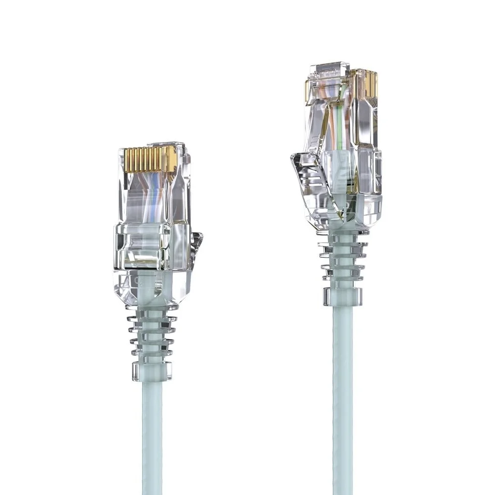 Premium Slim Cat.6 Patchkabel, RJ45, UTP, LSZH - 5,00m, grau