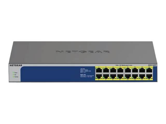 Netgear 16Port Switch 10/100/1000 PoE/ GS516PP