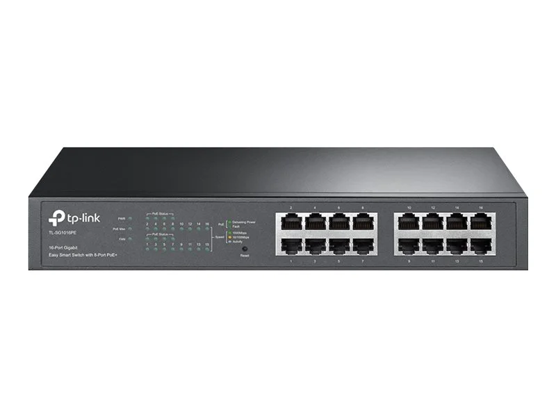 TP-LINK Switch TL-SG1016PE 16xGBit 19" (8x PoE+ / 110W)