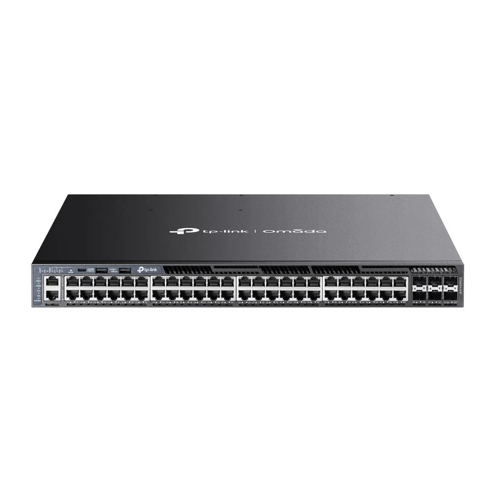 TP-LINK Switch SG6654XHP 48xGBit /6x10Gbit PoE+ Managed Layer 3 +++ Rack Mountable, Omada SDN, 4 Fans