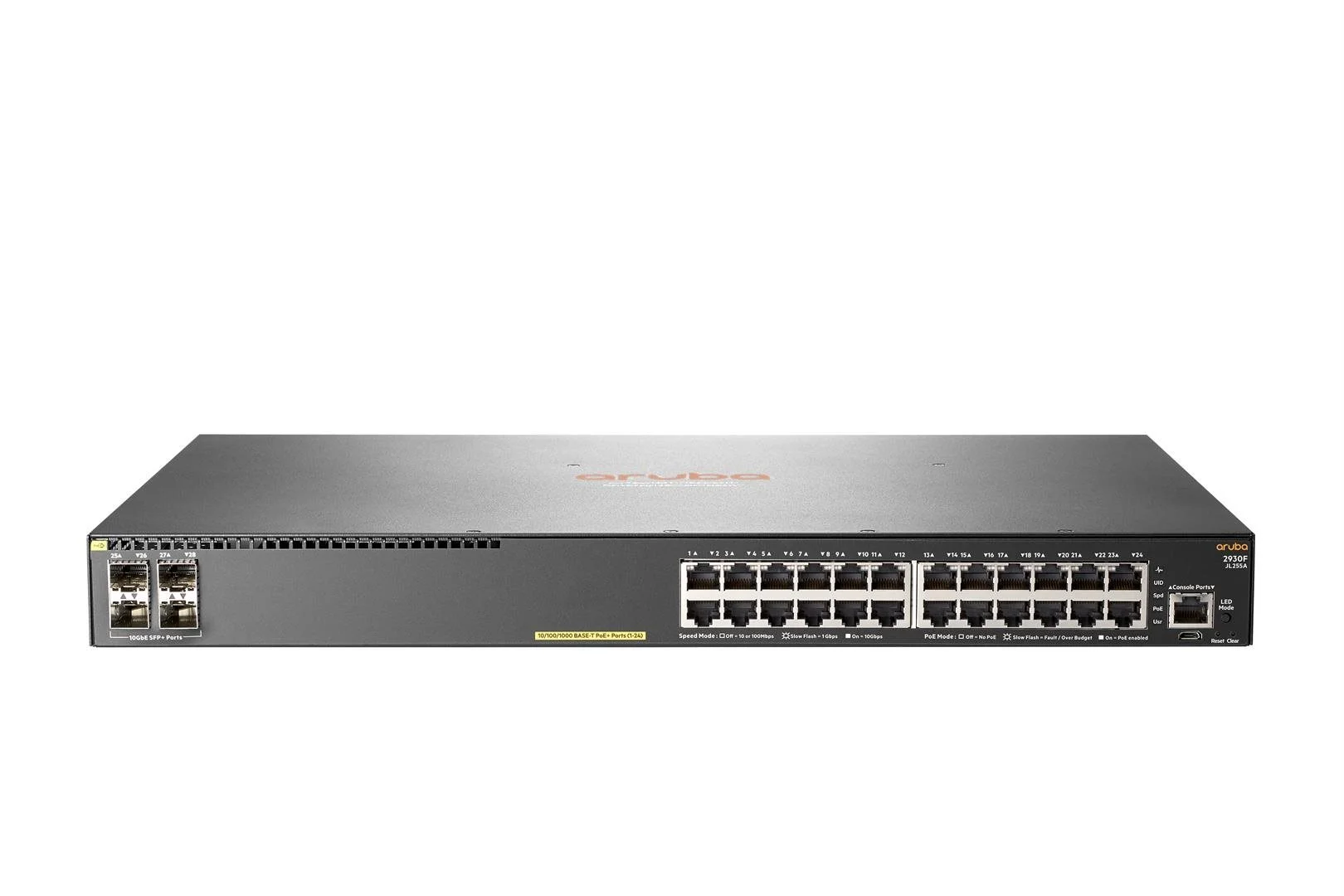 HPE Aruba Switch 2930F-24G 24xGBit/4xSFP+ PoE+ JL255A