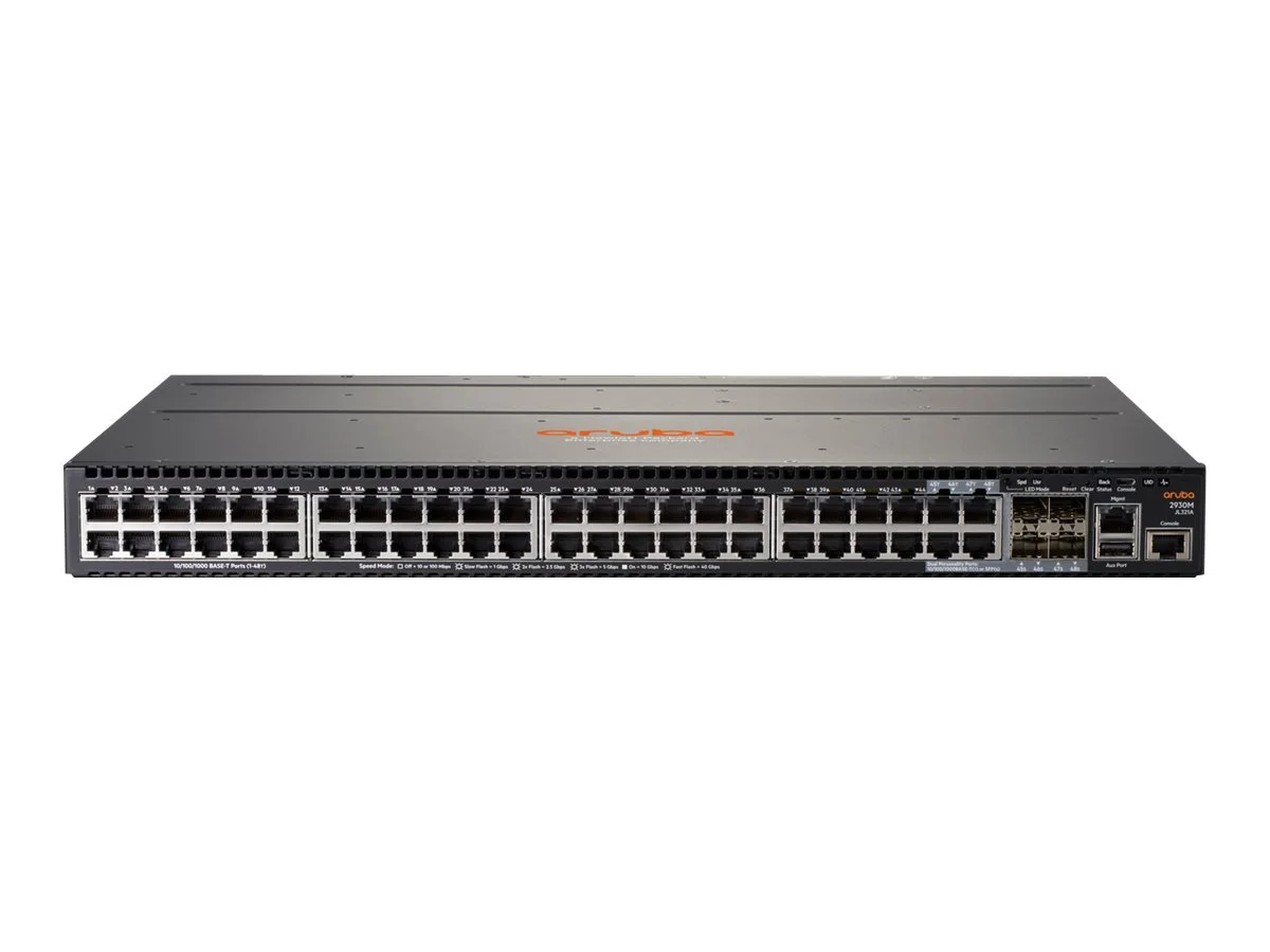 HP Switch 2930M-48G 48xGBit/4xSFP JL321A Kein Netzteil im Lieferumfang! 2 Slots, min. 1 NT!