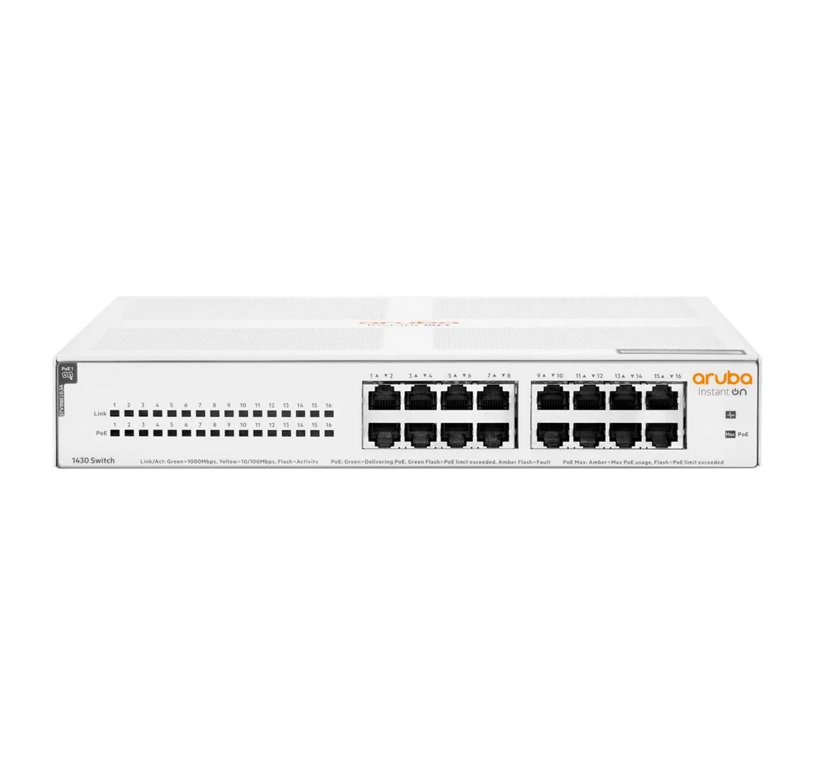 HPE Aruba Switch 1430 16G PoE 124W R8R48A Aruba Instant On