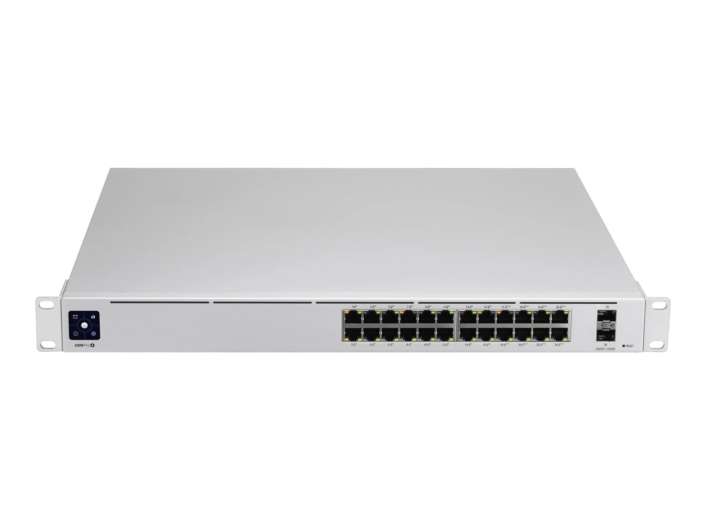 Ubiquiti Switch UniFi 24xRJ45 GBit/2xSFP+ Managed PoE+ 400W Gen2 19" Rack-Mountable, 1,3" Touchscreen