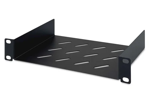 254 MM (10IN) 1U SHELF FIXED 44X254X150 MM COLOR BLACK