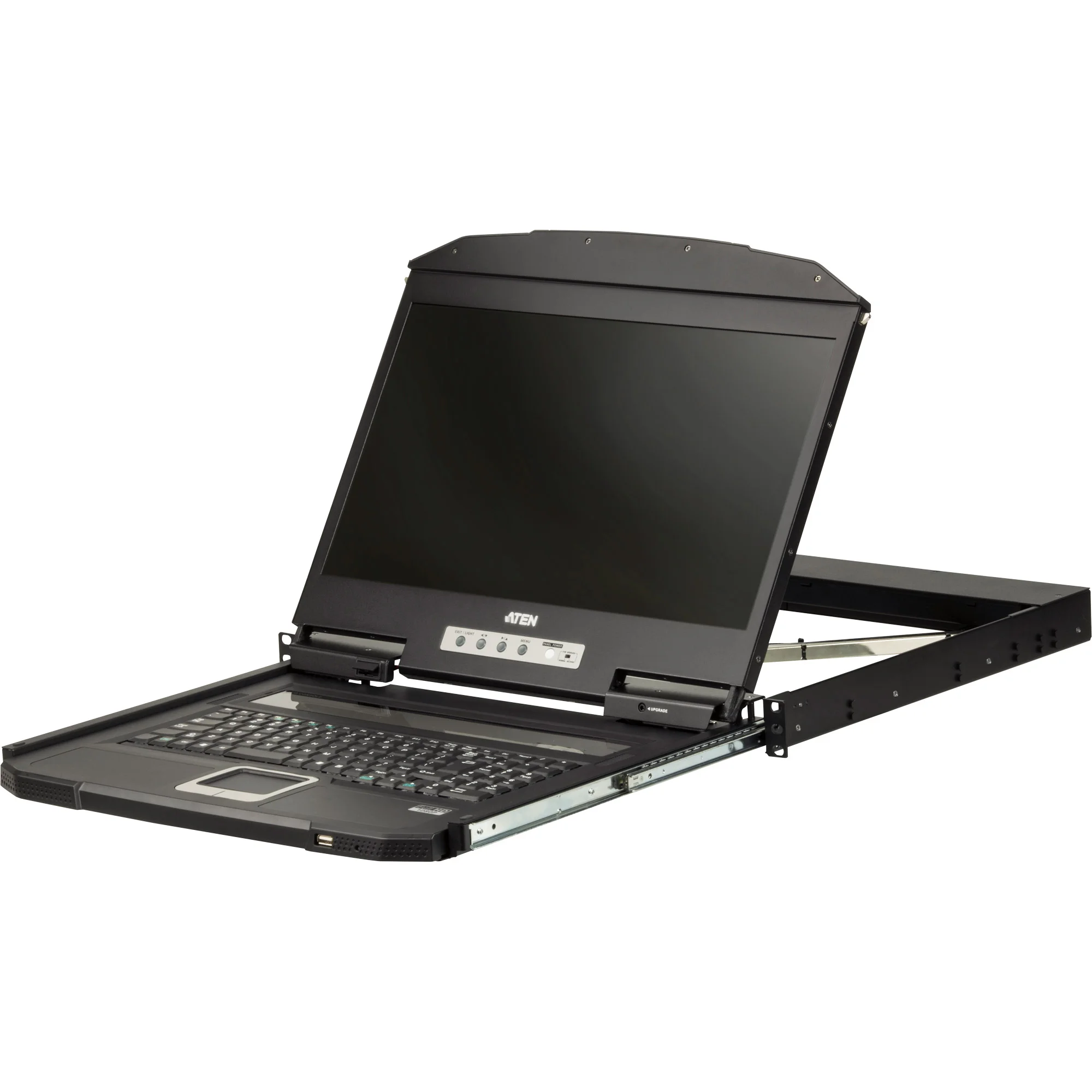 ATEN CL3700NW CH Kurze Tiefe Single Rail 18,5"-LCD Konsole (USB HDMI), CH-Layout