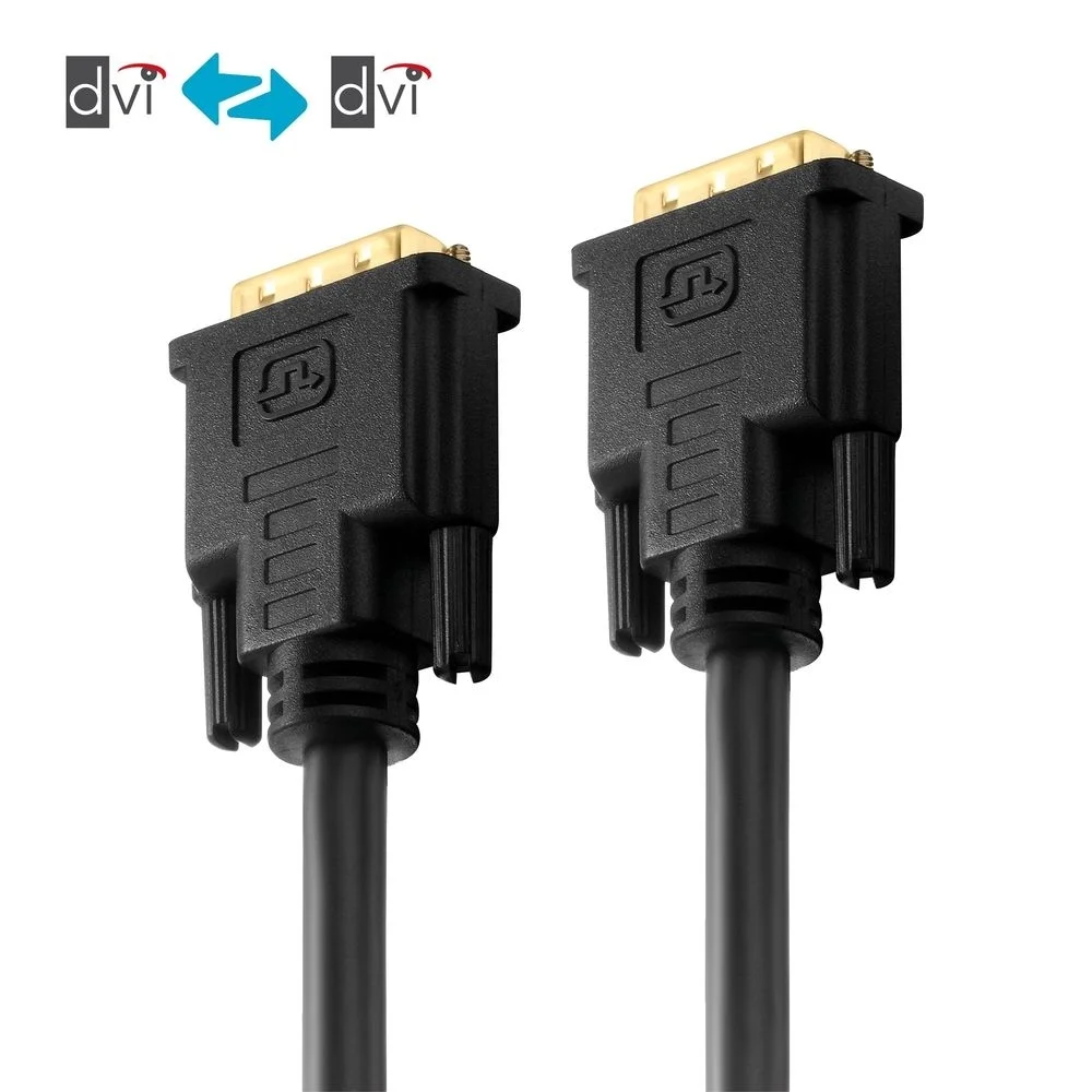 Zertifiziertes 2K DVI Dual Link Kabel - schwarz, 6.00m