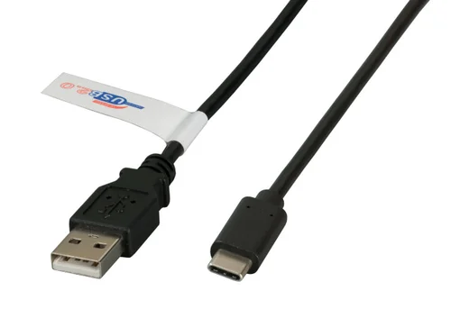 USB2.0 ANSCHLUSSKABEL A-C ST.- ST. 1.0M  SCHWARZ PREMIUM