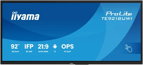 TE9218UWI-B1AG 92IN UW5K TOUCH 92 UW5K 5120X2160 IIWARE11  ANDR