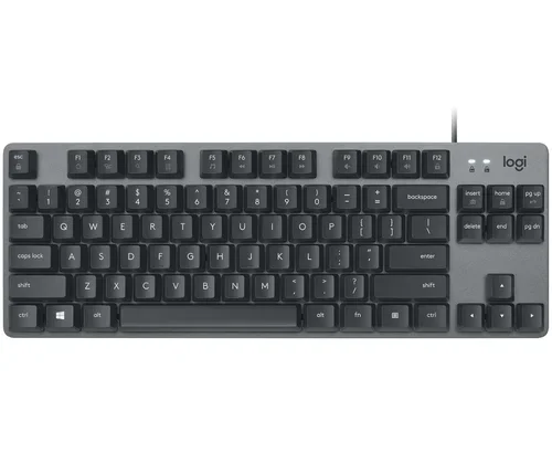YY Logitech Keyboard K835 TKL MECHANICAL TTC Blue [DE] graphite   TTC Blue, Klickresonanz