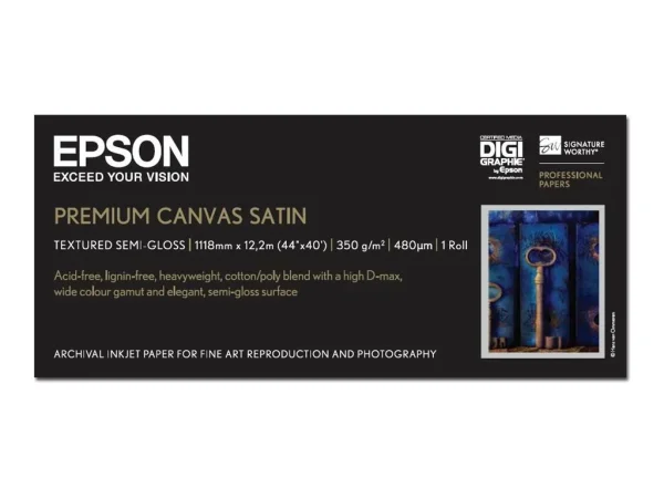 EPSON Papier Premium Canvas 44Zollx12,2m