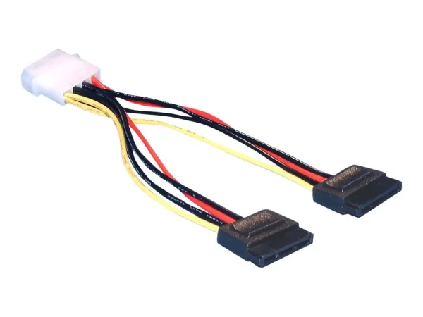DELOCK Adapt Power SATA HDD2x4Pin-St10cm