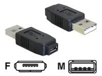 DELOCK Adapt USB mic-A+B Buch zuUSB2.0-A