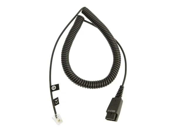 JABRA QD Cord to RJ10 coiled 0.5-2m