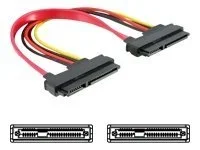 DELOCK Kabel SATA 22pin>22pin Bu/Bu 20cm