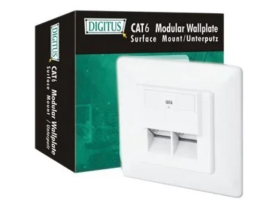 DIGITUS Unterputz Dose 2xRJ45 weiss Cat6