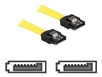 DELOCK Kabel SATA 10cm gelb ge/ge Metall