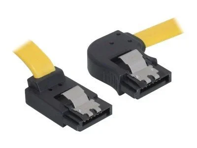 DELOCK Kabel SATA 30cm gelb re/ob Metall