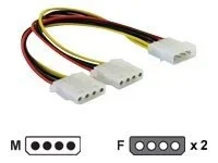 DELOCK Y-Kabel Stromversorgung > 2x 4pin
