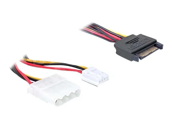 DELOCK Adap PowerSATA 15pin>5,25+FDD30cm