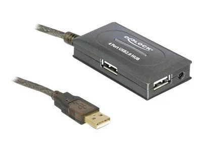 DELOCK Kabel USB 2.0 Verl.+Hub aktiv 10m