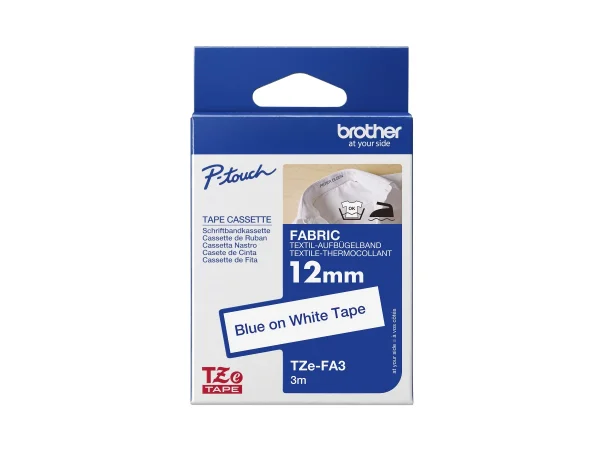 BROTHER TZEFA3 Textilband 12mm 3m w/b