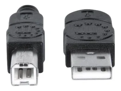 MH USB Kabel A-/B-Stecker 1,8m schwarz