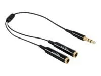 DELOCK Adapterkabel Klinke 1x St > 2x Bu