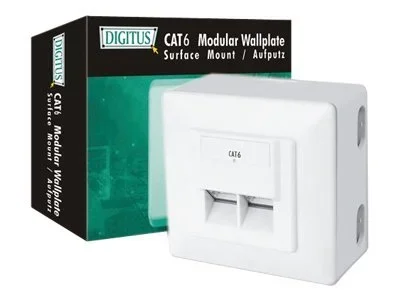 DIGITUS AP Dose 2xRJ45 weiss Cat6