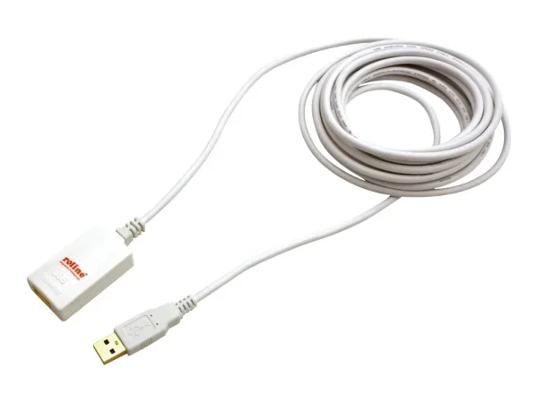 ROLINE USB 2.0 Verlängerung weiss 5m