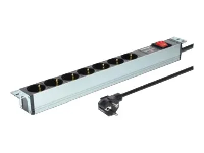 DIGITUS Steckdosenleist 7fach 48,3cm Alu