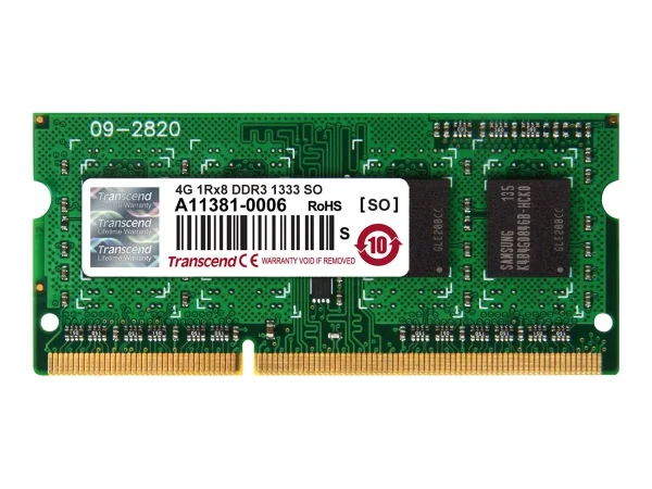 TRANSCEND SODIMM DDR3 1333Mhz 4GB Non-EC
