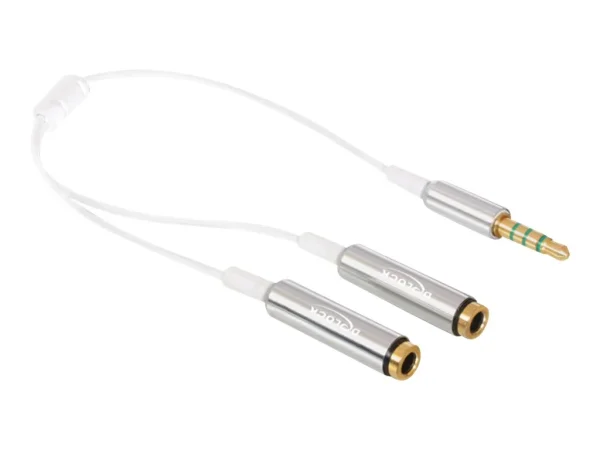 DELOCK Kabel Klinke 1xSt>2xBu 4Pin 25cm